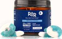 R&R CBD Sleep Gummies with CBN 30 Count Blueberry Flavor