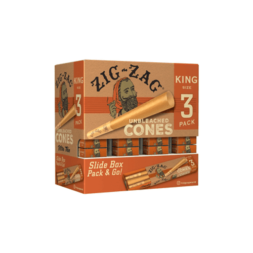 Zig Zag King Size Cones 36pk Display (3 Cones Per Pk)