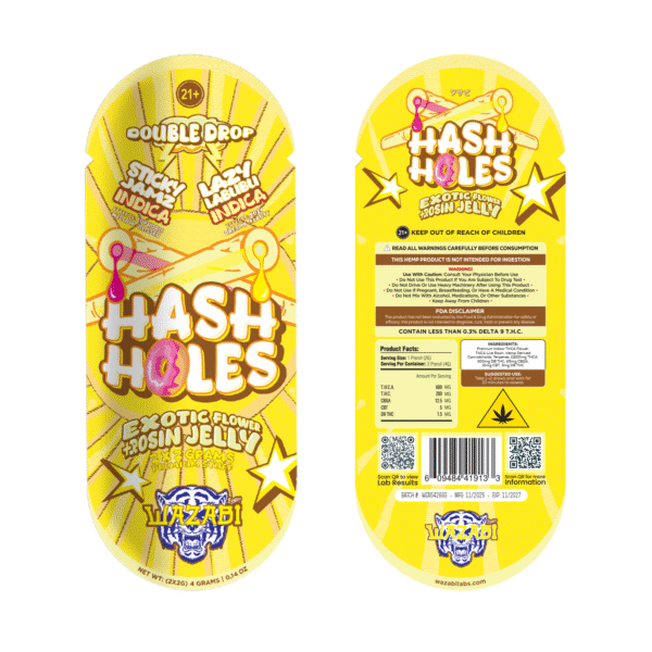 Wazabi Exotics Double Drop Hash Hole Prerolls 4G