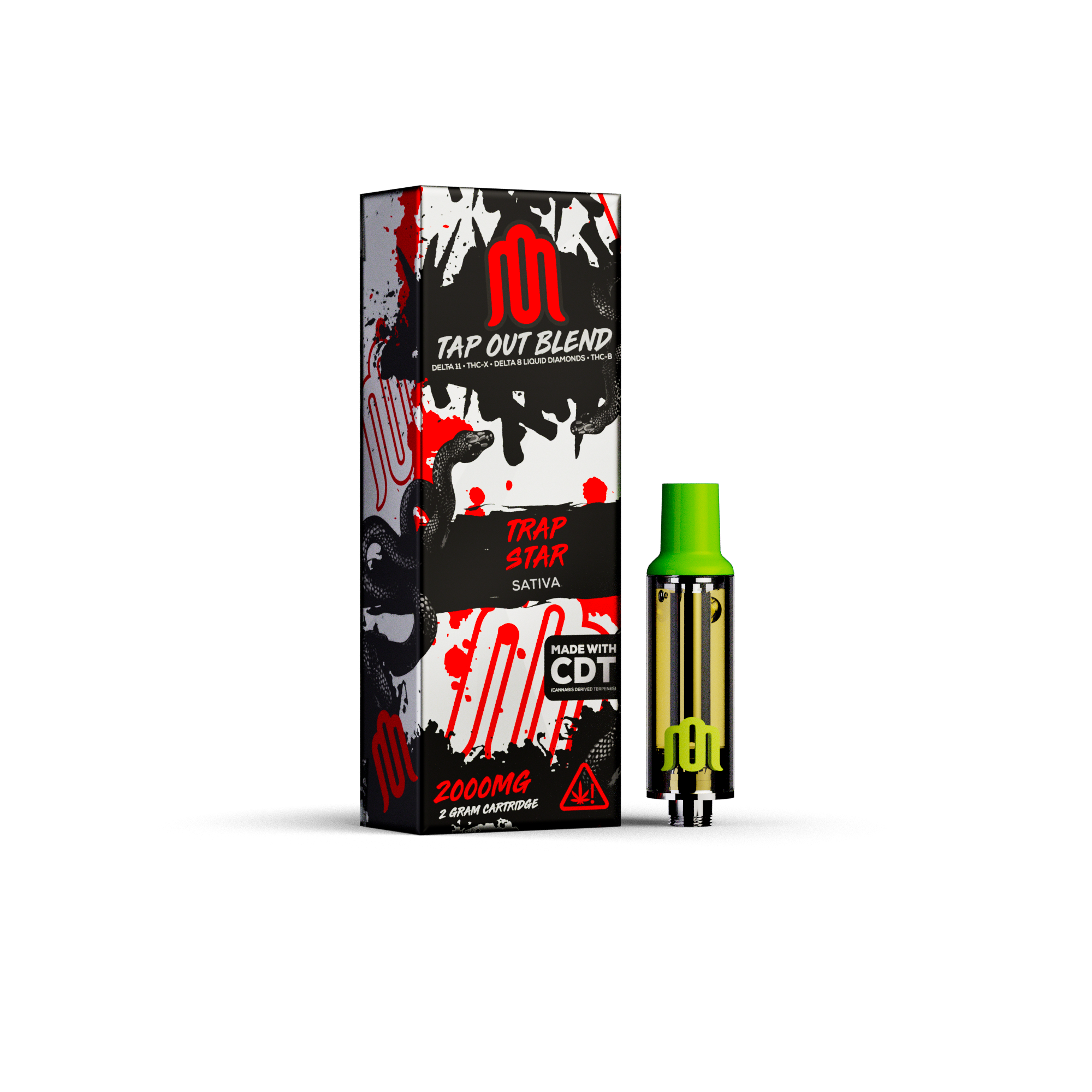 MODUS - Tap Out Blend 2.0 (D11 + THC-A + D8 Liquid Diamonds) - Hemp Cartridges (2g x 5) - MK Distro