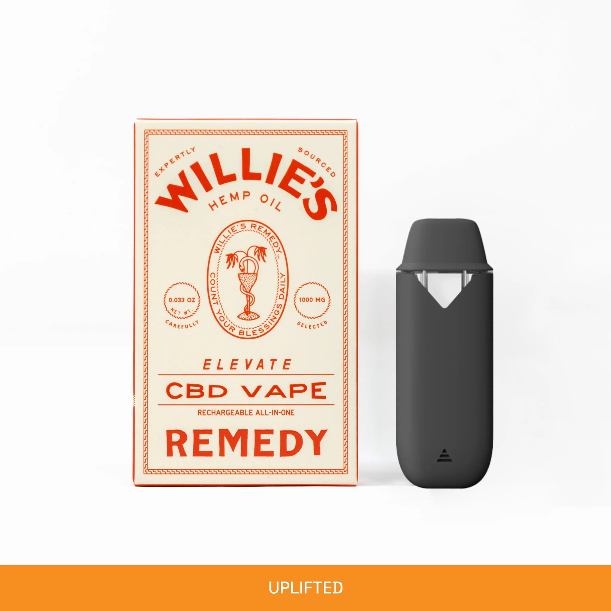 Willie’s Remedy x Coast CBD Disposable Vape Rechargeable All-In-One Remedy - (1g)