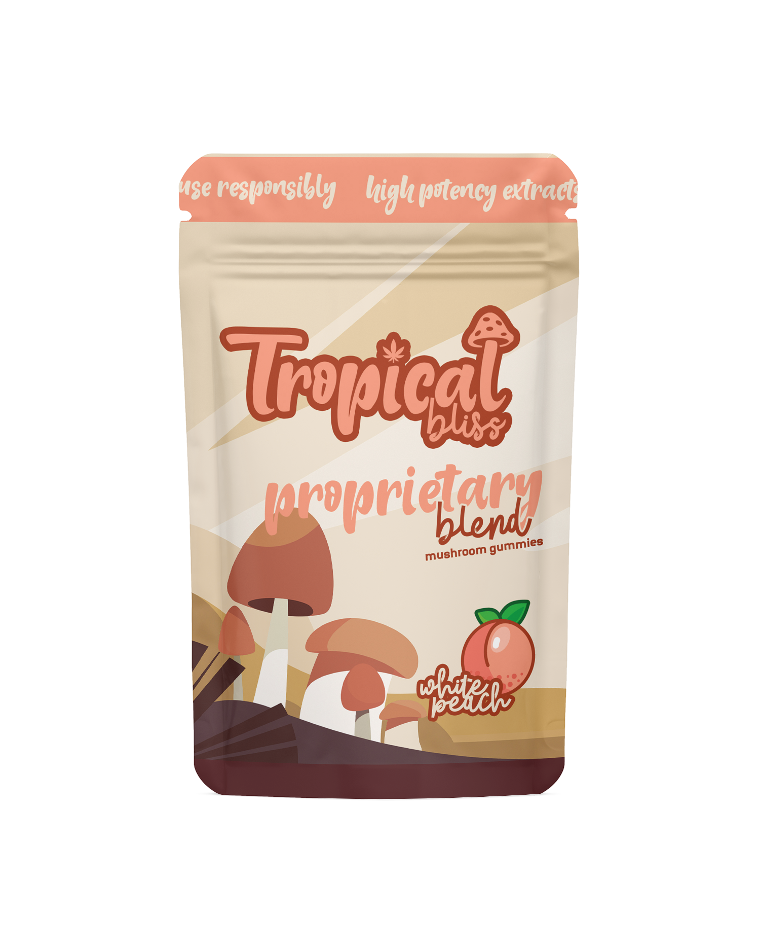 Tropical Bliss  Proprietary Blend Mushroom Gummies flavor list