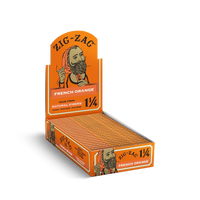 Zig Zag Orange 1 1/4" Ultra Thin Rolling Papers 24pk Display