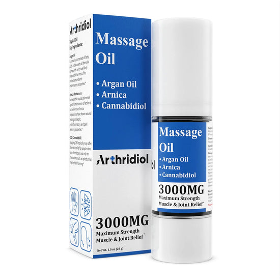 Arthridiol 3000mg CBD Massage Oil with Argan Oil and Arnica
