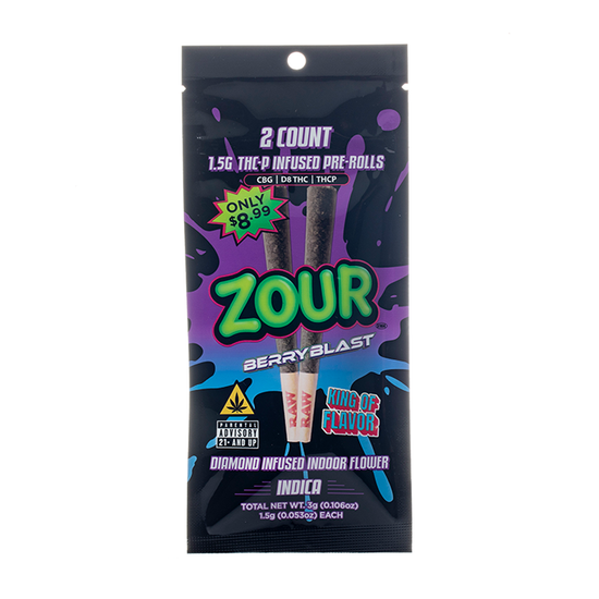 ZOUR 1.5G THC-P Infused Pre-rolls | 2 Pack