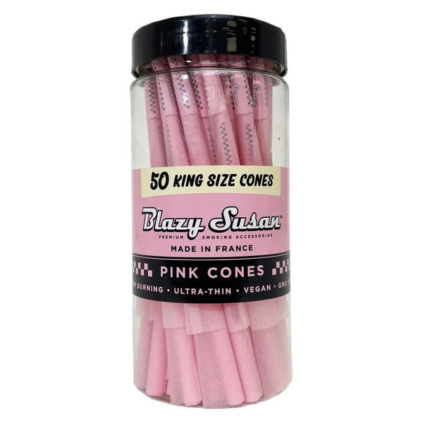 Blazy Susan Ultra Thin King Size Cones 50ct Jar French Paper