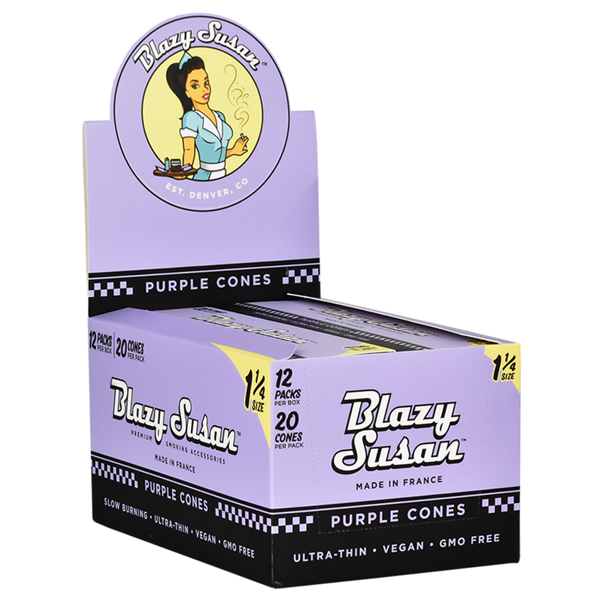 Blazy Susan Pre Rolled Cones 12pk Box Display (20 Cones Per Pk)