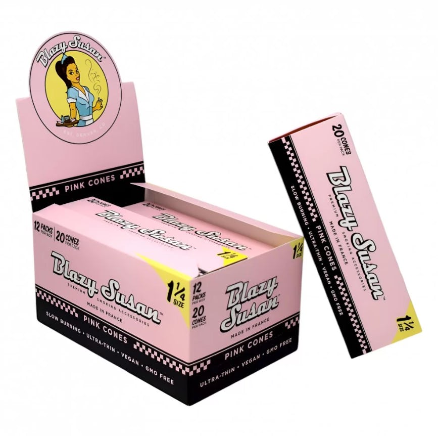 Blazy Susan Pre Rolled Cones 12pk Box Display (20 Cones Per Pk)