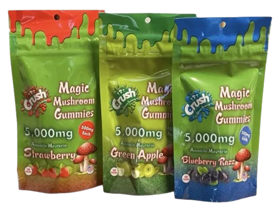 Crush Magic Mushrooms | 5000mg | 10 Pack Bag in 3 Flavors