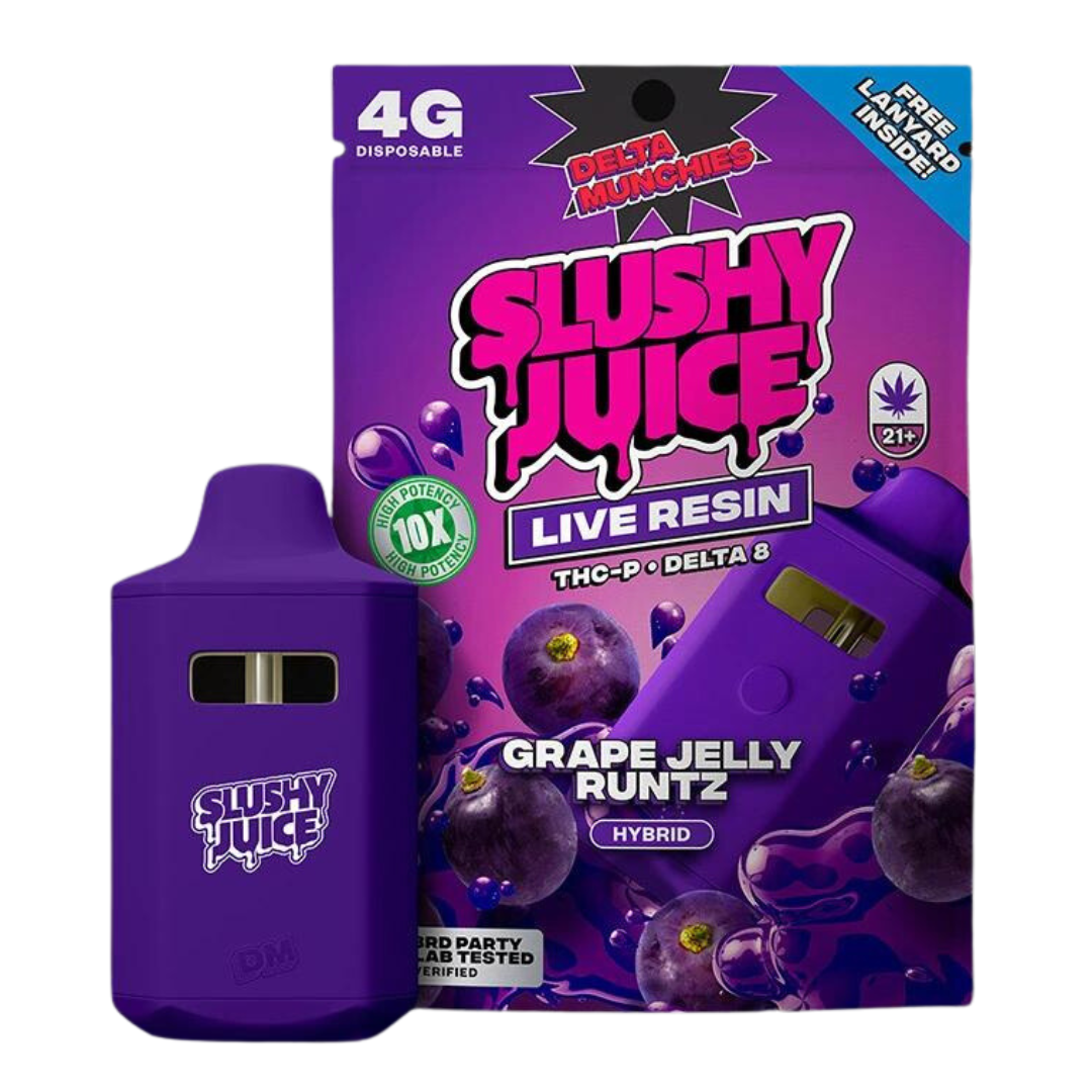 Delta Munchies - Slushy Juice Live Resin (THC-P + D8) - Hemp Disposables (4g x 5) - MK Distro
