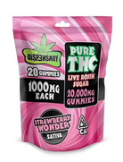 DISPENSARY PURE THC LIVE ROSIN SUGAR 20,000MG GUMMIES WHOLESALE COA