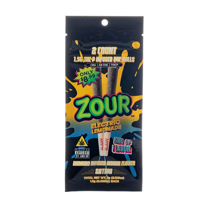 ZOUR 1.5G THC-P Infused Pre-rolls | 2 Pack