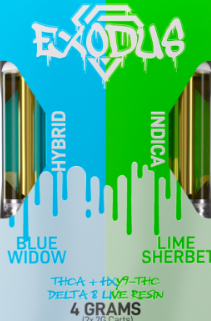 **CLEARANCE Exodus Delta 8 Live Resin (2 X 2G) Carts | THC-A + Hydroxy 9-THC