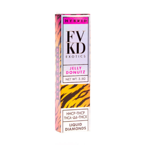 FVKD EXOTICS LIQUID DIAMONDS DISPOSABLE VAPE THC-A JELLY DONUTS