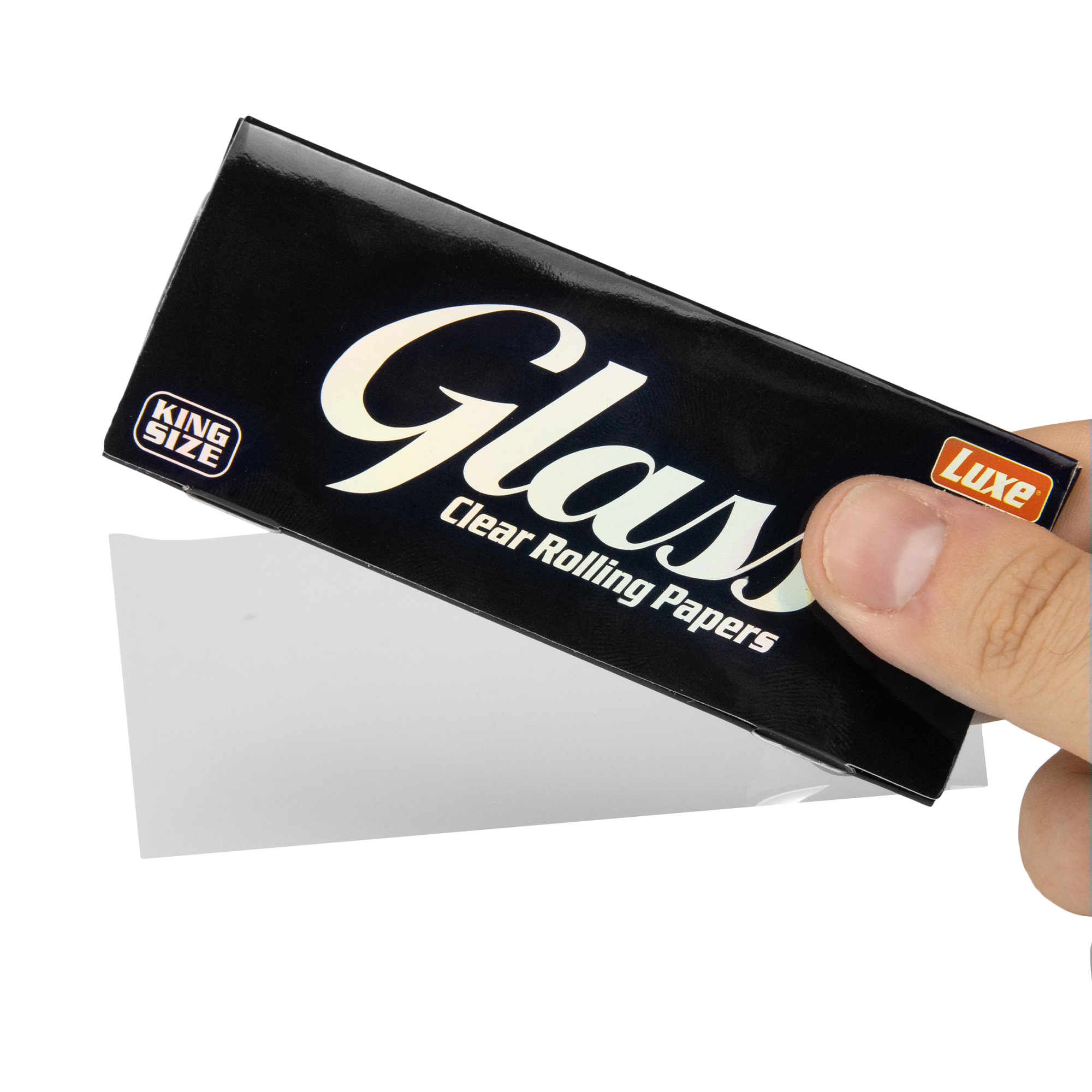 Luxe Glass Clear Rolling Papers 24pk Box Display Natural Rolling Papers