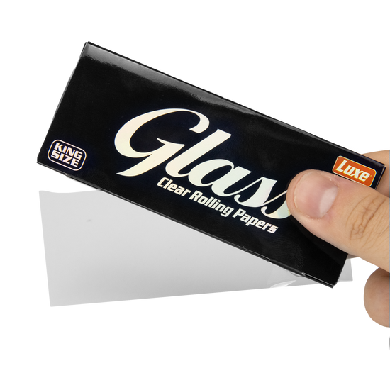 Luxe Glass Clear Rolling Papers 24pk Box Display