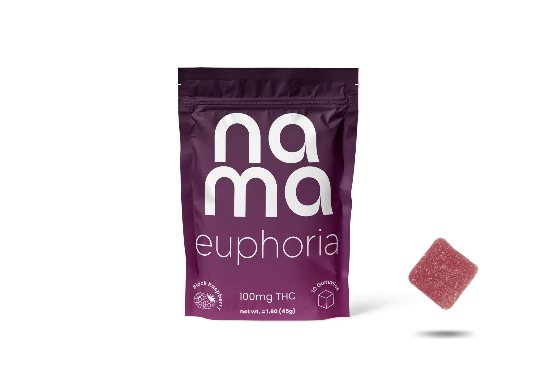 Nama Euphoria 100mg THC Gummies Bag of 10 Wholesale