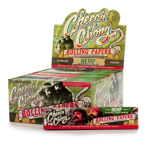 Cheech and Chong King Size Rolling Papers 50pk Display (50 Leaves Per Booklet)