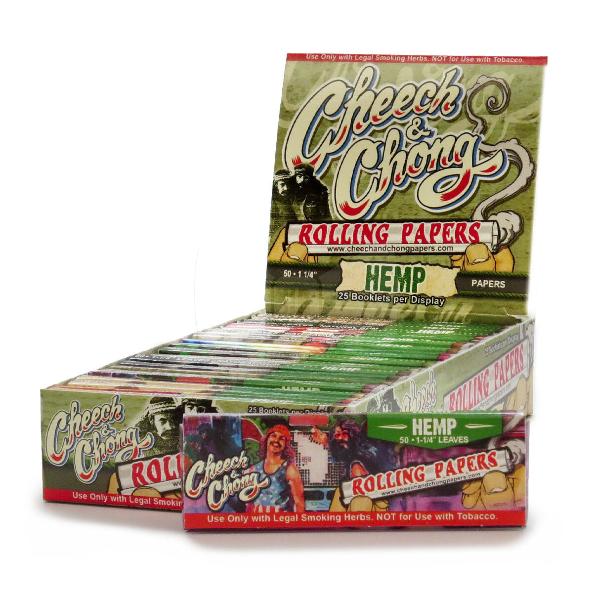 Cheech and Chong Hemp 1 1/4" Rolling Papers 25pk Display