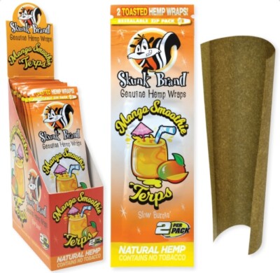 Skunk Hemp Wraps 25pk Box Display Premium Hemp Wraps