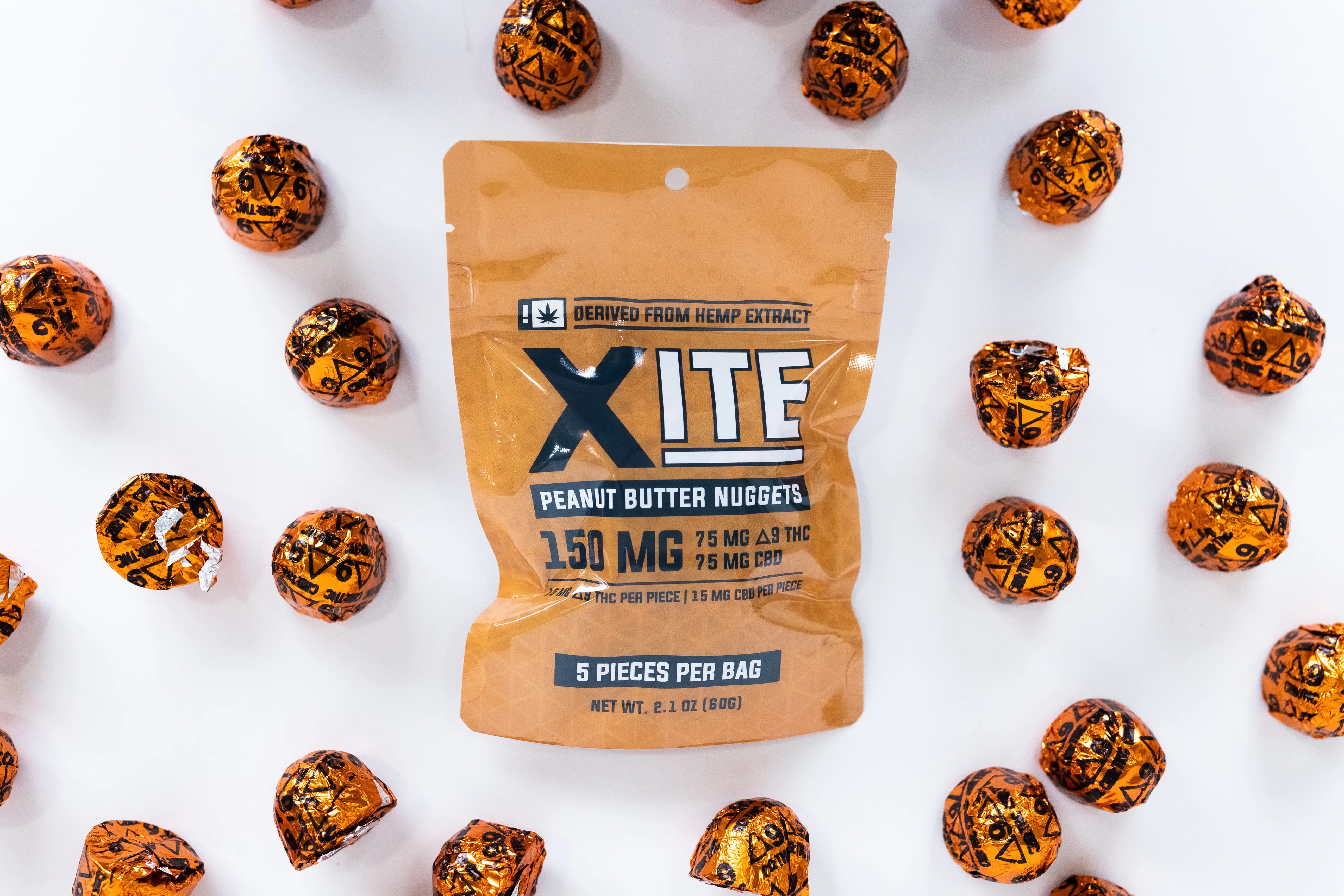 xite peanut butter nuggets thc and cbd 5 pack