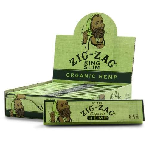 Zig Zag Organic Hemp King Size Rolling Papers 24pk Display (32 Leaves Per Booklet)
